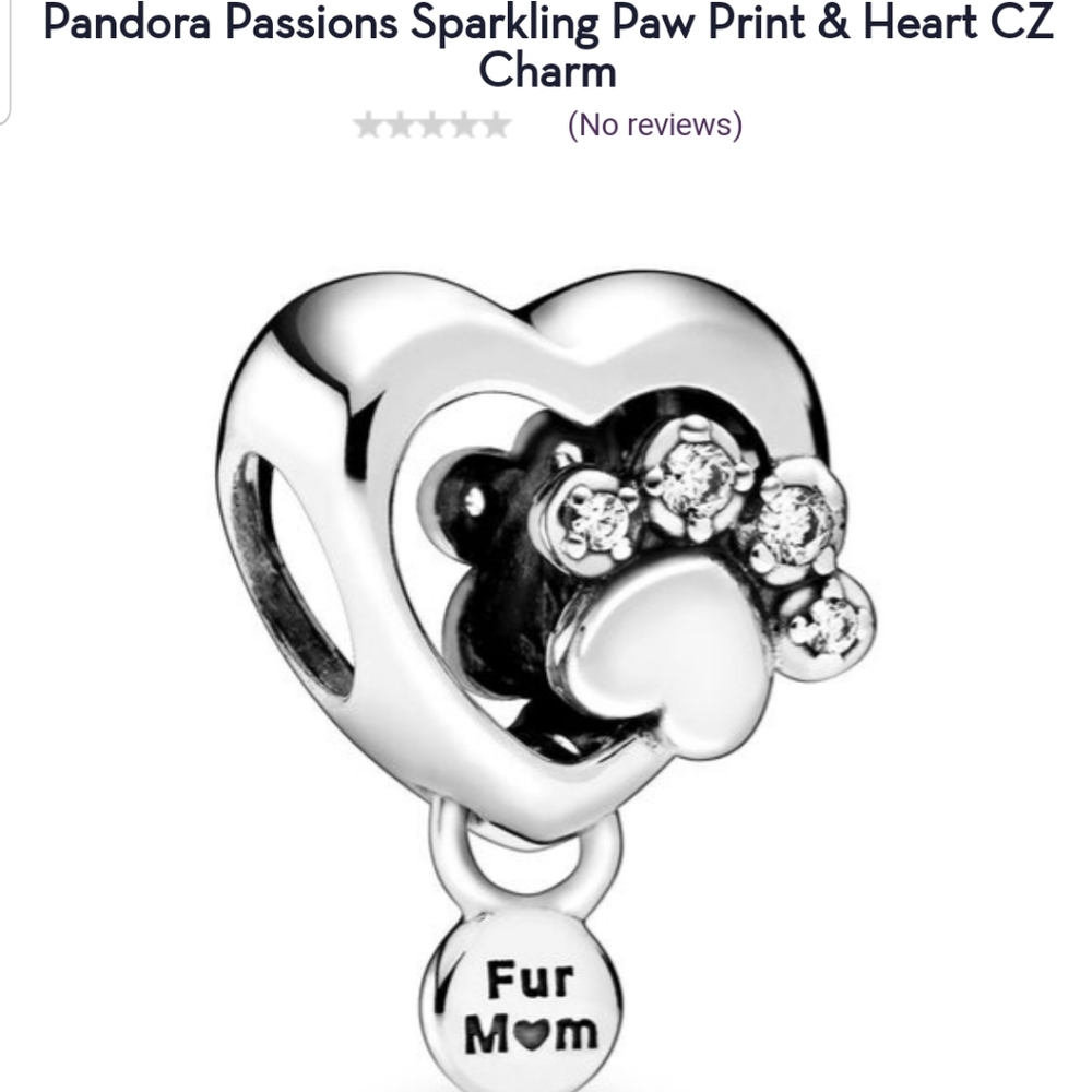 💯 AUTHENTIC Pandora Passions Sparkling Paw Print & Hear